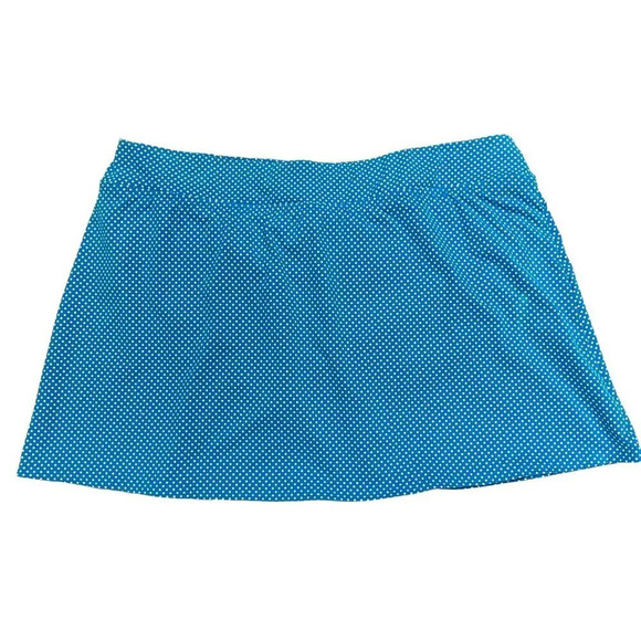 Land's End Swim Skirt, Size 14, Turquoise w White Polka‎ Dots, New w/o Tags - Picture 8 of 8